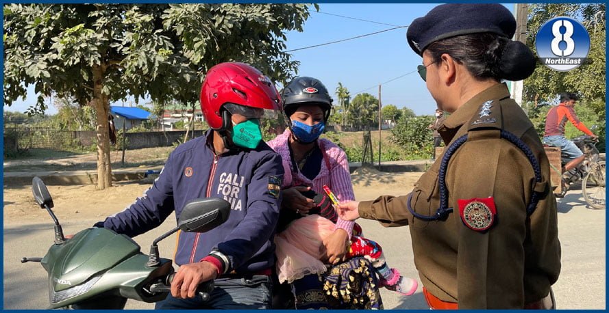 Chocolates For Wearing Helmets, Challans For Violators! 1 helmet