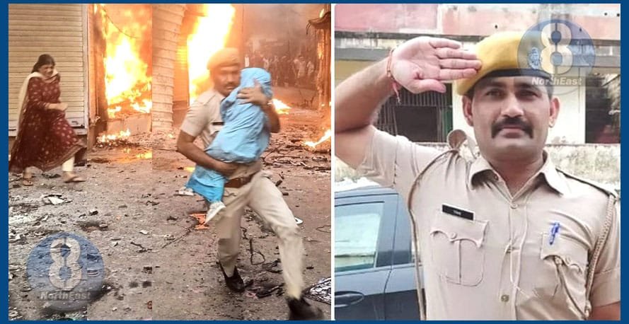 দাওদাওকৈ জ্বলি উঠা জুইৰ মাজৰ পৰা উদ্ধাৰ ৩ বছৰীয়া শিশুক! প্ৰশংসিত আৰক্ষী কনিষ্টবল নেত্ৰেশ শৰ্মা 1 G3 4