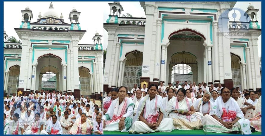 সত্ৰ-নামঘৰত সঘনাই সংঘটিত চুৰি কাৰ্যৰ বিৰুদ্ধে ২ ঘণ্টীয়া অৱস্থান ধৰ্মঘট আই-বাপ সকলৰ 1 G5 1