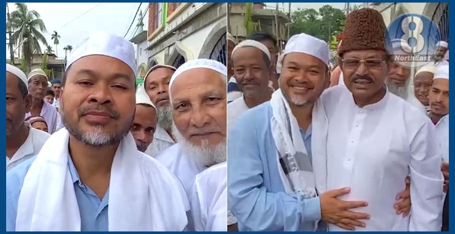 ঈদৰ সমূহীয়া নামাজত অংশ লৈ বিশ্ব শান্তিৰ কামনা সাংসদ গৌৰৱ গগৈৰ 1 G4 1