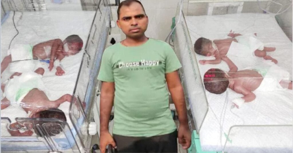 ৩ কন্যা সন্তানৰ পিতৃয়ে বিচাৰিছিল এটা পুত্ৰ সন্তান! কিন্তু পত্নীয়ে জন্ম দিলে ৪টা সন্তান 2 photo1656488003