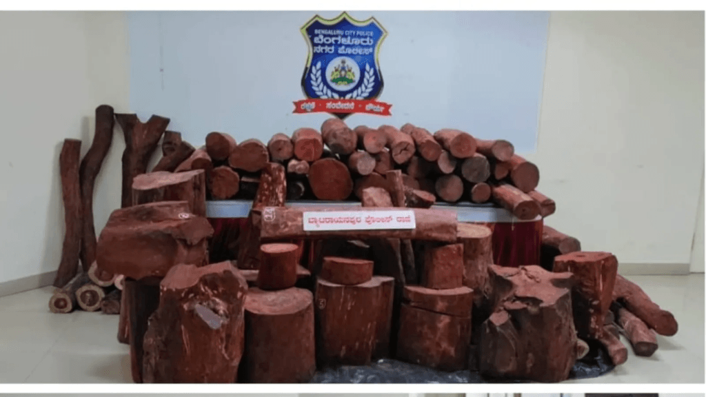 আৰক্ষীৰ অভিযানত ফাৰ্মহাউচত উদ্ধাৰ হ’ল বৃহৎ পৰিমাণৰ ৰঙা চন্দন, গ্ৰেপ্তাৰ ৫ জনক 1 image 278