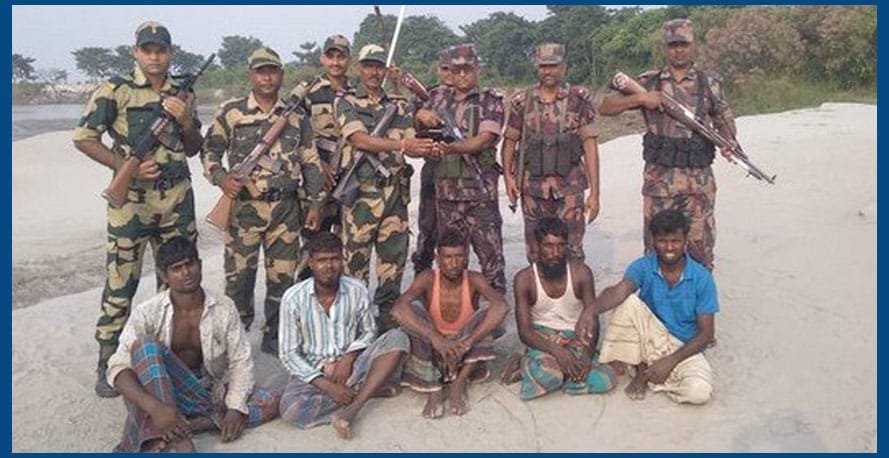 অবৈধভাৱে সীমান্ত অতিক্ৰম কৰা ৫ বাংলাদেশীক আটক সীমান্ত সুৰক্ষা বাহিনীৰ 1 G7 3