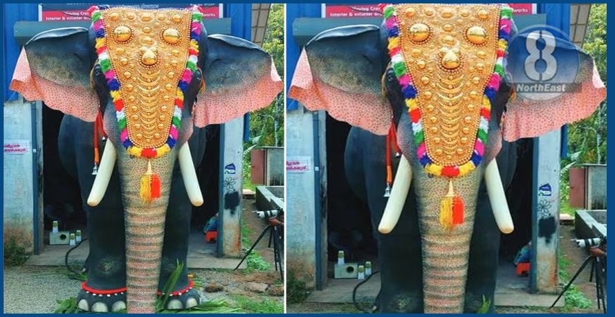 আশ্বৰ্যকৰ! প্ৰথমবাৰৰ বাবে মন্দিৰত ভগৱানৰ সন্মুখত ৰবট হাতী আগবঢ়ালে ভক্তই… 1 robot