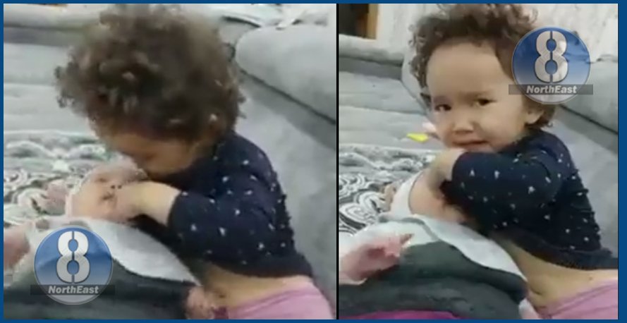 কিনো জানে তাই! কণমানি ভায়েকক মাকে দিয়াৰ দৰেই বুকুৰ উম দিয়াৰ চেষ্টা, তথাপিও চোন কান্দিবলৈ এৰা নাই… 1 two child