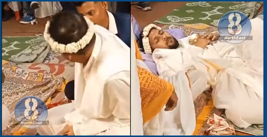 হায় ৰে…! হোমৰ গুৰিত ঠেকা দিও বহুৱাই ৰাখিব নোৱাৰা অৱস্থা দৰাৰ, গোলাপী নিচাত মগন দৰাক দেখি অৱশেষত কইনাই ল’লে এই সিদ্ধান্ত… 1 dora