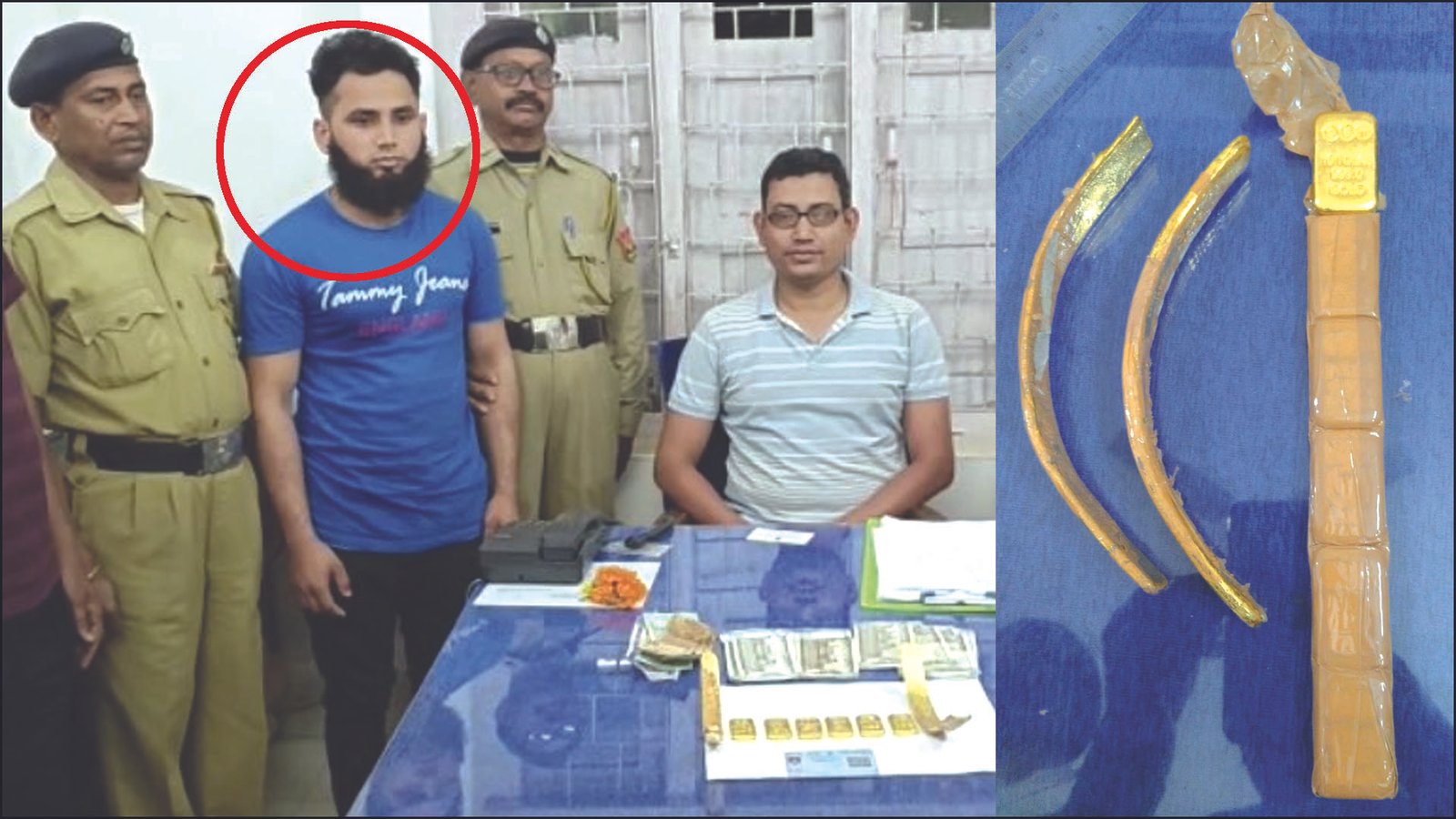 আগৰতলাৰ পৰা গুৱাহাটী অভিমুখী ৰে’লৰ পৰা জব্দ ১.৫ কিলাে সােণ, ধৃত ১ 1 gold smuggling